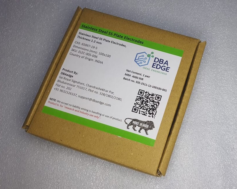 SS 316 Plate Electrode, Thickness 1.2 mm