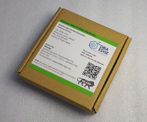 SS 316 Plate Electrode, Thickness 0.8 mm