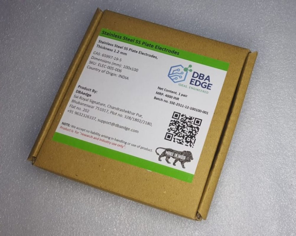 SS 316 Plate Electrode, Thickness 1.2 mm